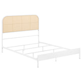 Best Furniture Outlet - Coaster - Amherst Radio Weave Rattan Metal Full Bed White - 360301F